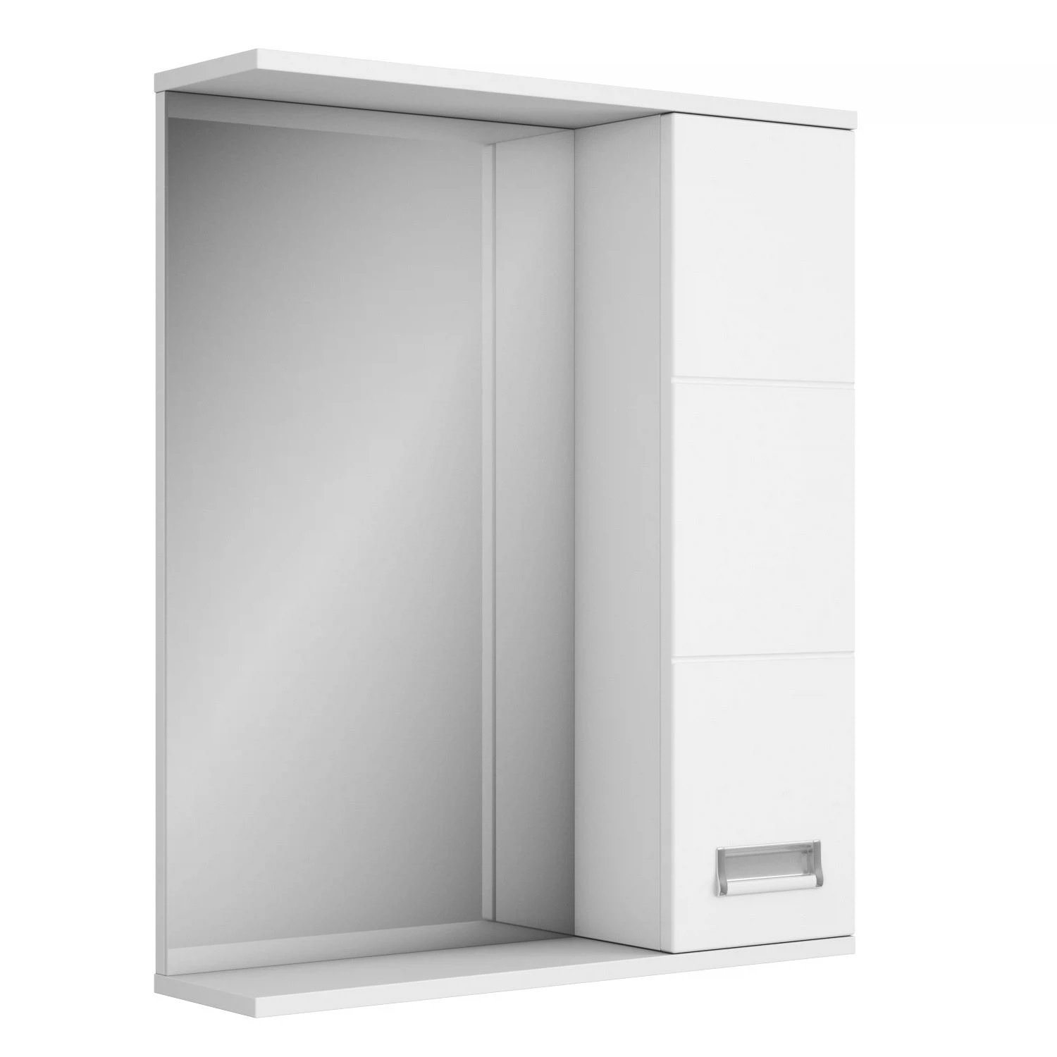 Изображение товара Зеркало-шкаф для ванной комнаты Uncoria Рейн 60 правое белый глянец