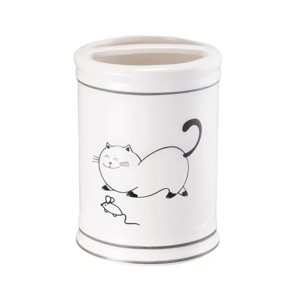 

стакан для зубных щеток happy cats керамика, Белый