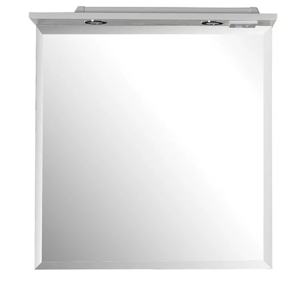 

зеркало подвесное с подсветкой asb-mebel коста "ясень белый" 80 см (11490)