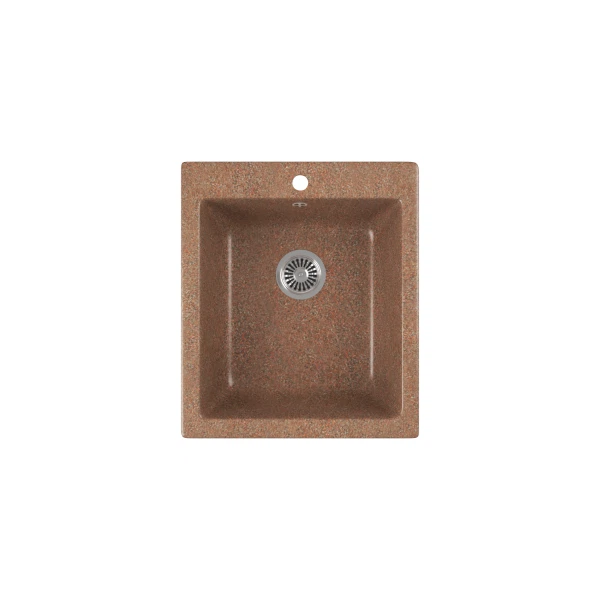 

мойка кухонная мраморная greenstone 41,5x49 grs-17-307 терракот, Коричневый