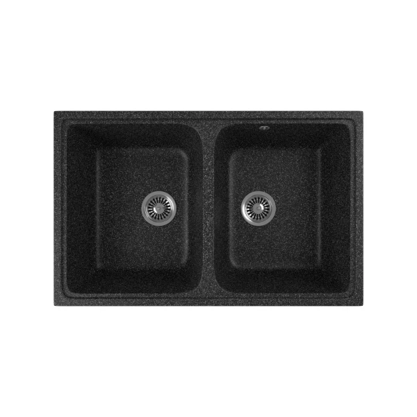 

мойка кухонная мраморная greenstone 78,5x49,5 grs-15-308 черный