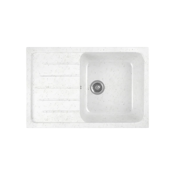 

мойка кухонная мраморная greenstone 75x49 grs-76-331 белый