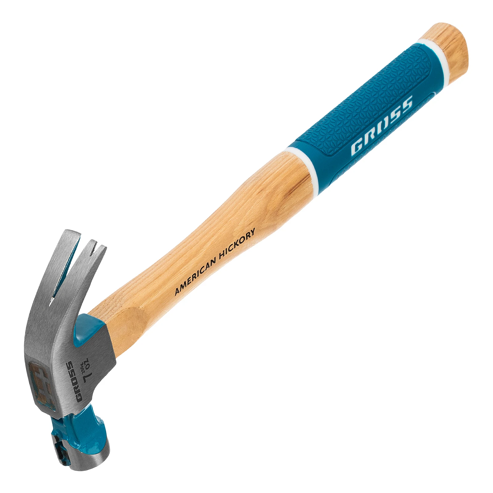 Изображение товара Молоток-гвоздодер GROSS "American hickory" 200г, угол 45, магнит, обрезиненная рукоятка, 10414 Изображение товара Молоток-гвоздодер GROSS "American hickory" 200г, угол 45, магнит, обрезиненная рукоятка, 10414