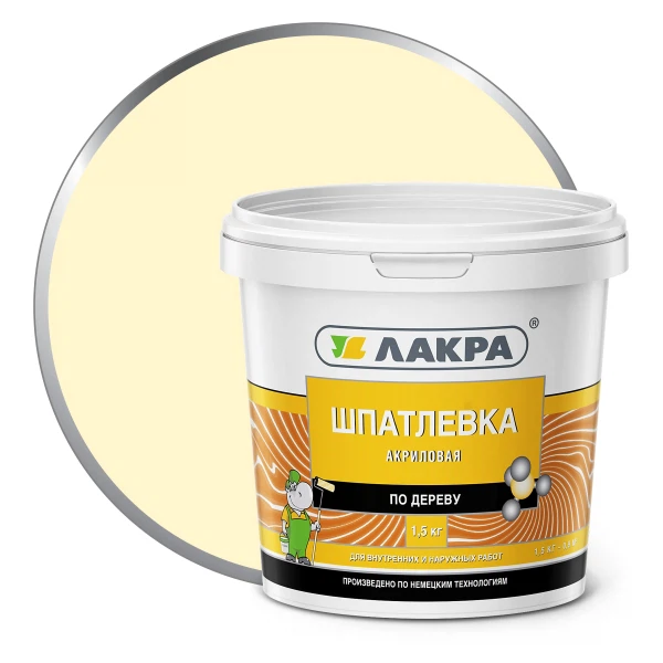 

шпатлевка по дереву лакра 1,5кг береза