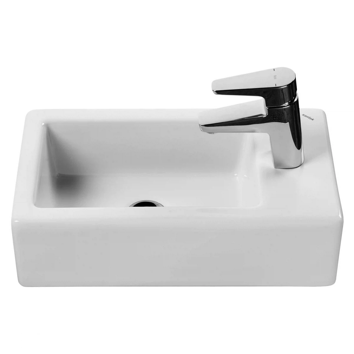 Изображение товара Раковина Акватон Эрис 46 см из фаянса, встраиваемая сверху белая