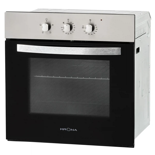 духовой шкаф электрический 60см черный серый krona noce 60 ix