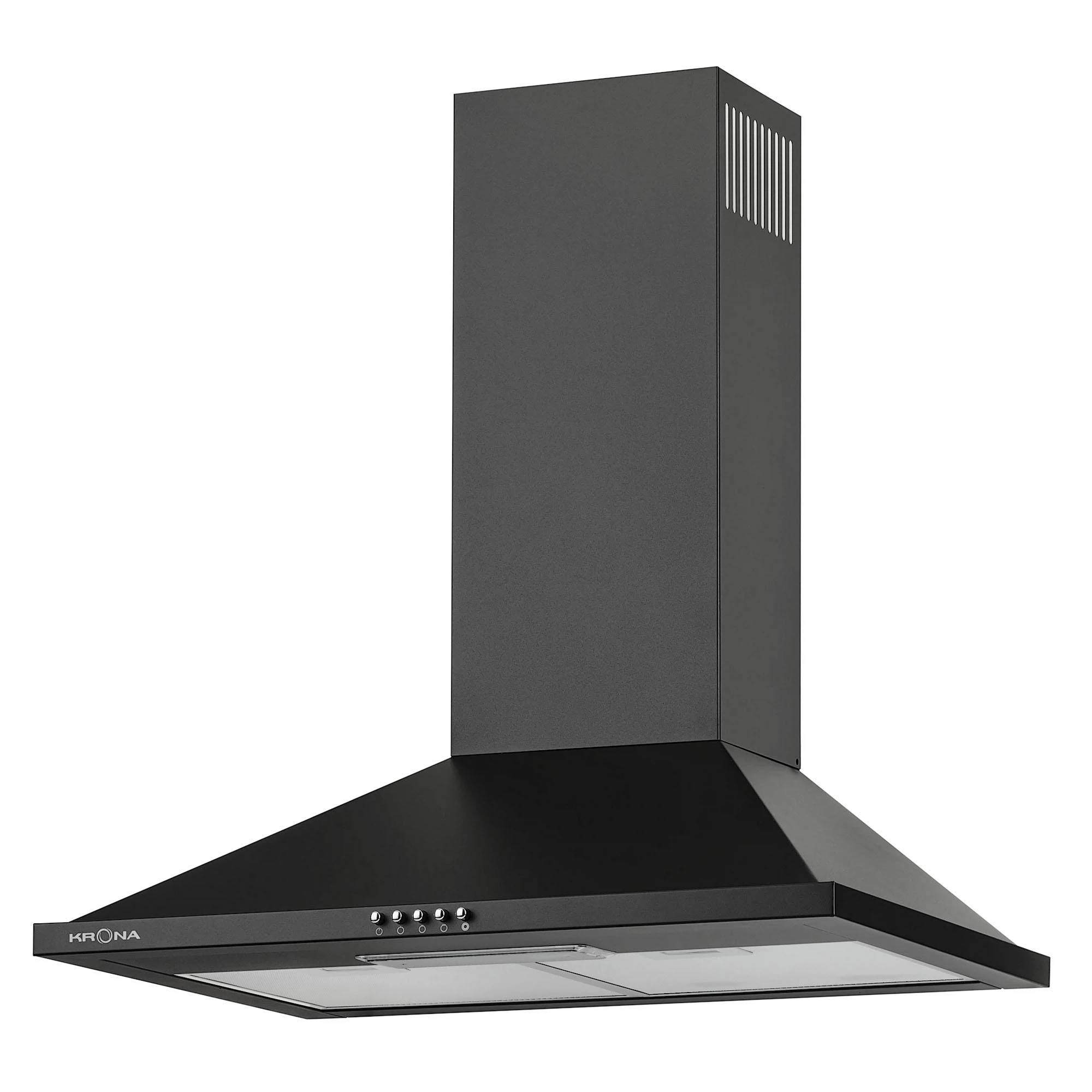 Изображение товара Вытяжка кухонная купольная/каминная 60см Krona BELLA BLACK push button 00013874