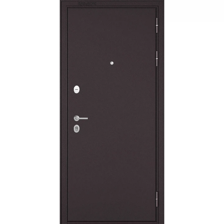 Изображение товара Дверь входная Mass 90 2050х960 левая, букле шоколад, мдф ларче белый