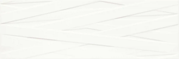 

плитка настенная elia bianco struktura b rekt белый 25x75 52915