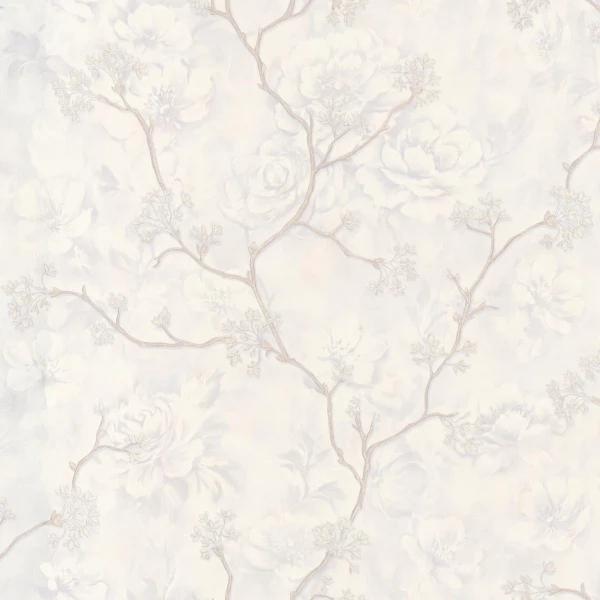 

обои 7142-00 euro decor blooming флизелин 1.06x10,05м флористика белый