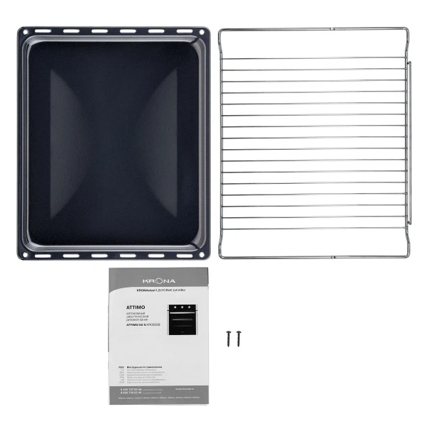 духовой шкаф электрический 60см черный krona attimo 60 s