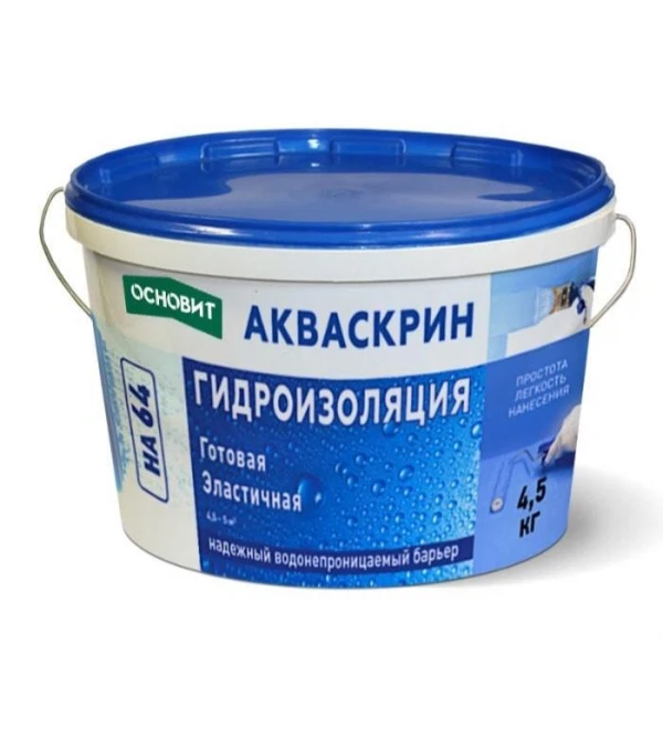 

готовая гидроизоляция основит акваскрин ha64 4,5 кг