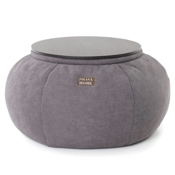 

пуф бескаркасный nrava home darvin 700*700*450, Серый