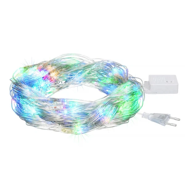 

электрогирлянда сеть 176 разноцветных led , 8 режимов длина 2*1,5 м, 220 v 55073
