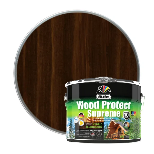 

"dufa" пропитка wood protect supreme, палисандр 9л