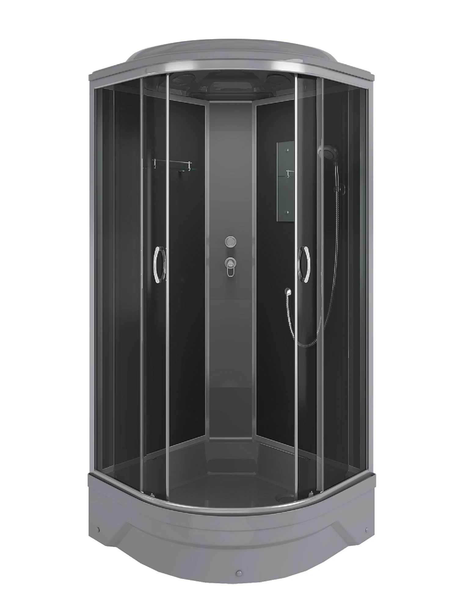 Изображение товара ER351026-C2-RUS_GRAY душевая кабина (1000*1000*2260) Изображение товара ER351026-C2-RUS_GRAY душевая кабина (1000*1000*2260)