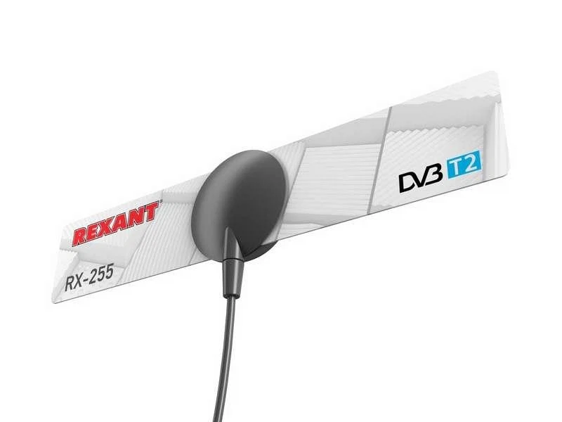 Изображение товара Комнатная антенна для цифрового телевидения DVB-T2 REXANT RX-255, присоска