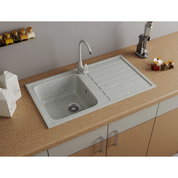 

мойка кухонная мраморная greenstone 76,5x43 grs-20-331 белый