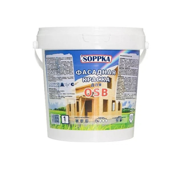 

soppka фасадная краска для osb 1 кг, Белый