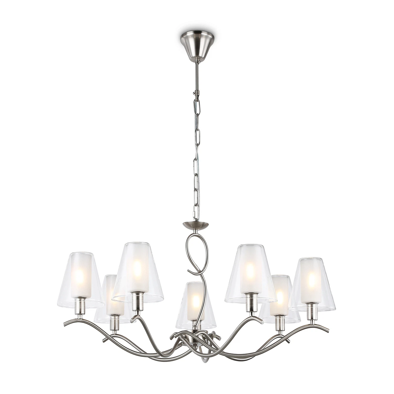 Изображение товара Люстра подвесная AMBRELLA LIGHT 7 ламп, 40Вт, IP20 Никель LH57083