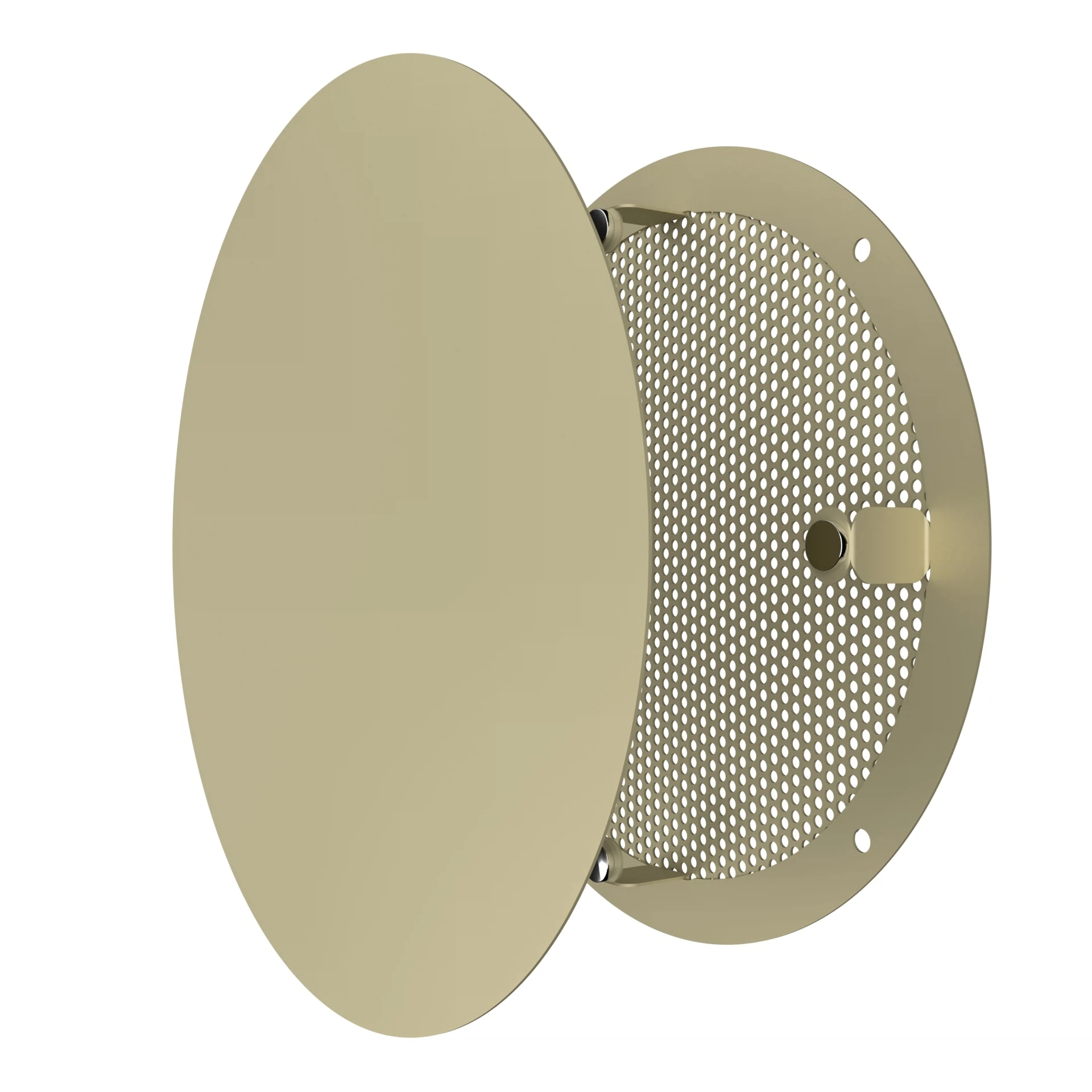 Изображение товара Решетка вентиляционная RVM D160 сетка разъемная на магнитах бежевый с декоративной панелью