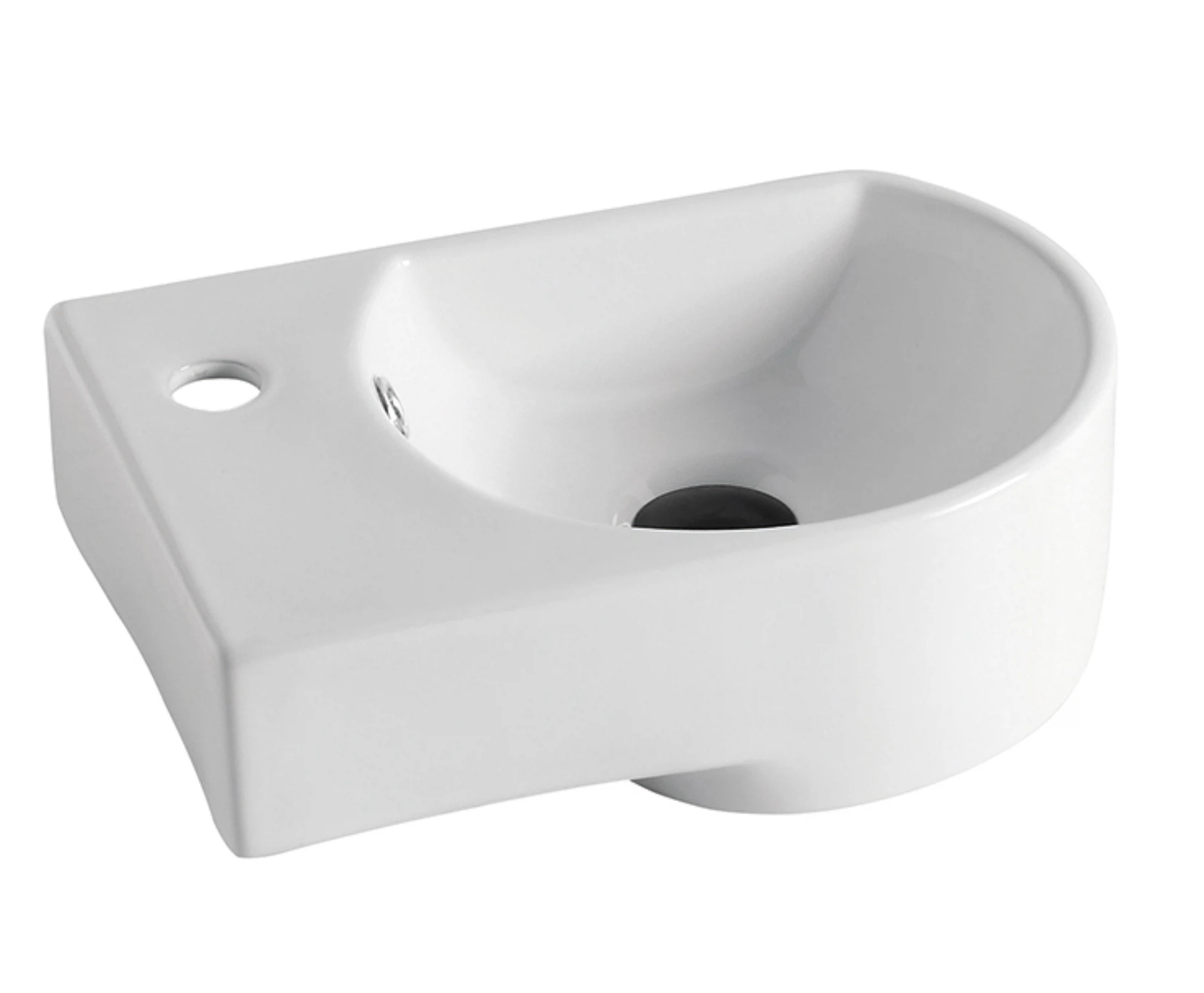 Изображение товара Умывальник Alcora Leo 41 правый - настенная раковина из фаянса