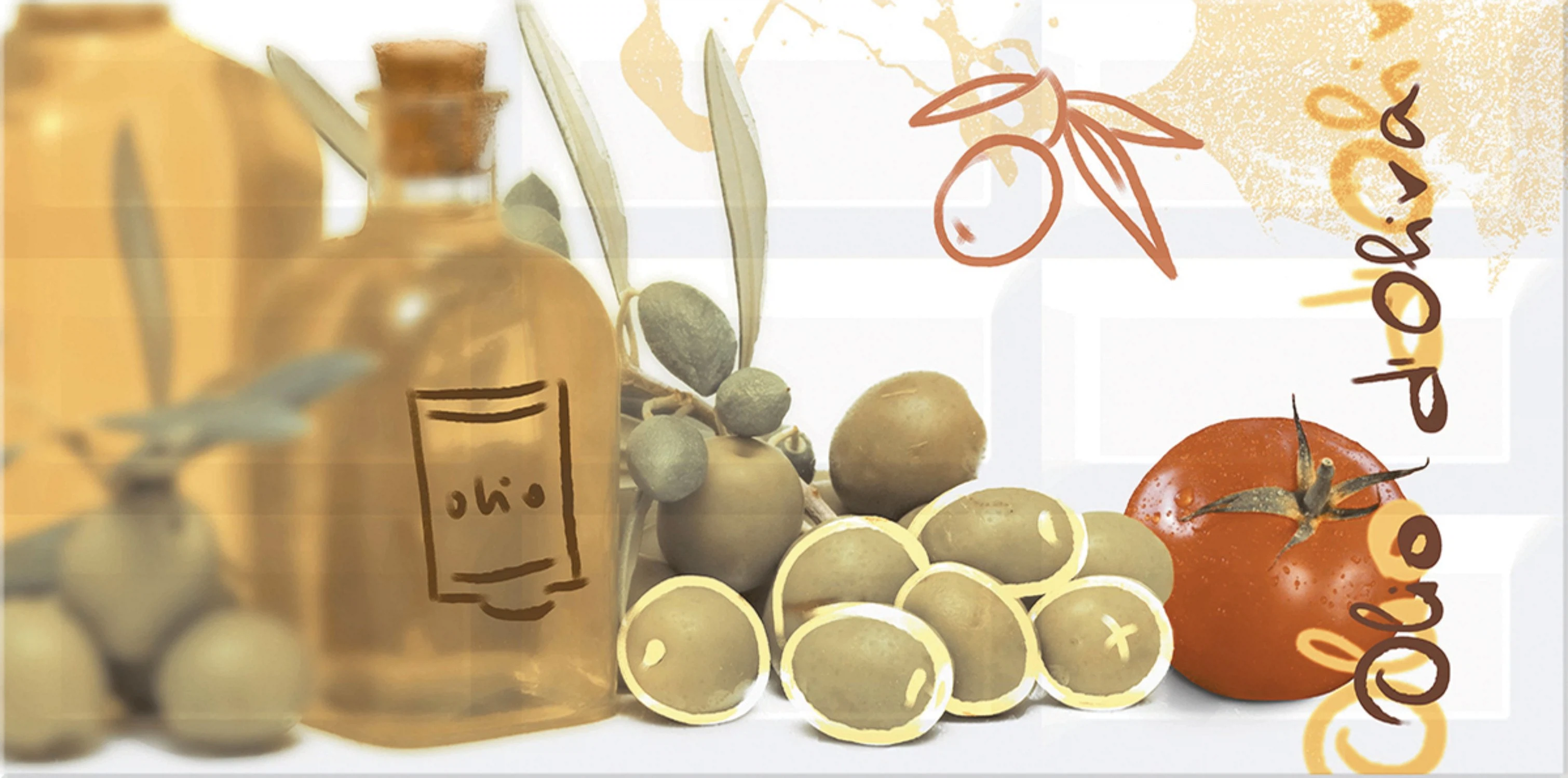 Изображение товара Декор ВОГ Олива 20,1х40,5 см от Azori для стен