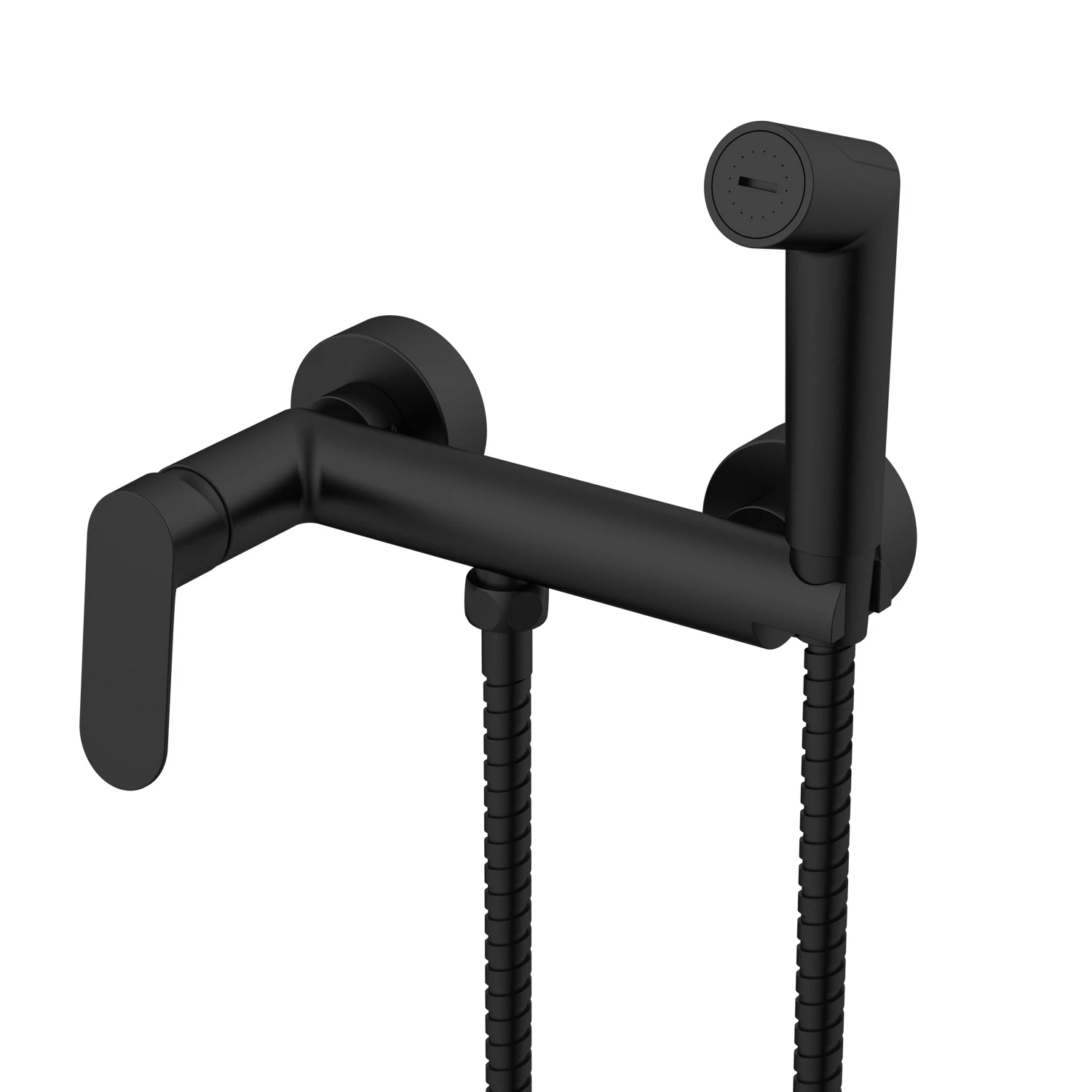 Изображение товара Гигиенический душ со смесителем Splenka S41.51.06, черный, латунь, керамический картридж