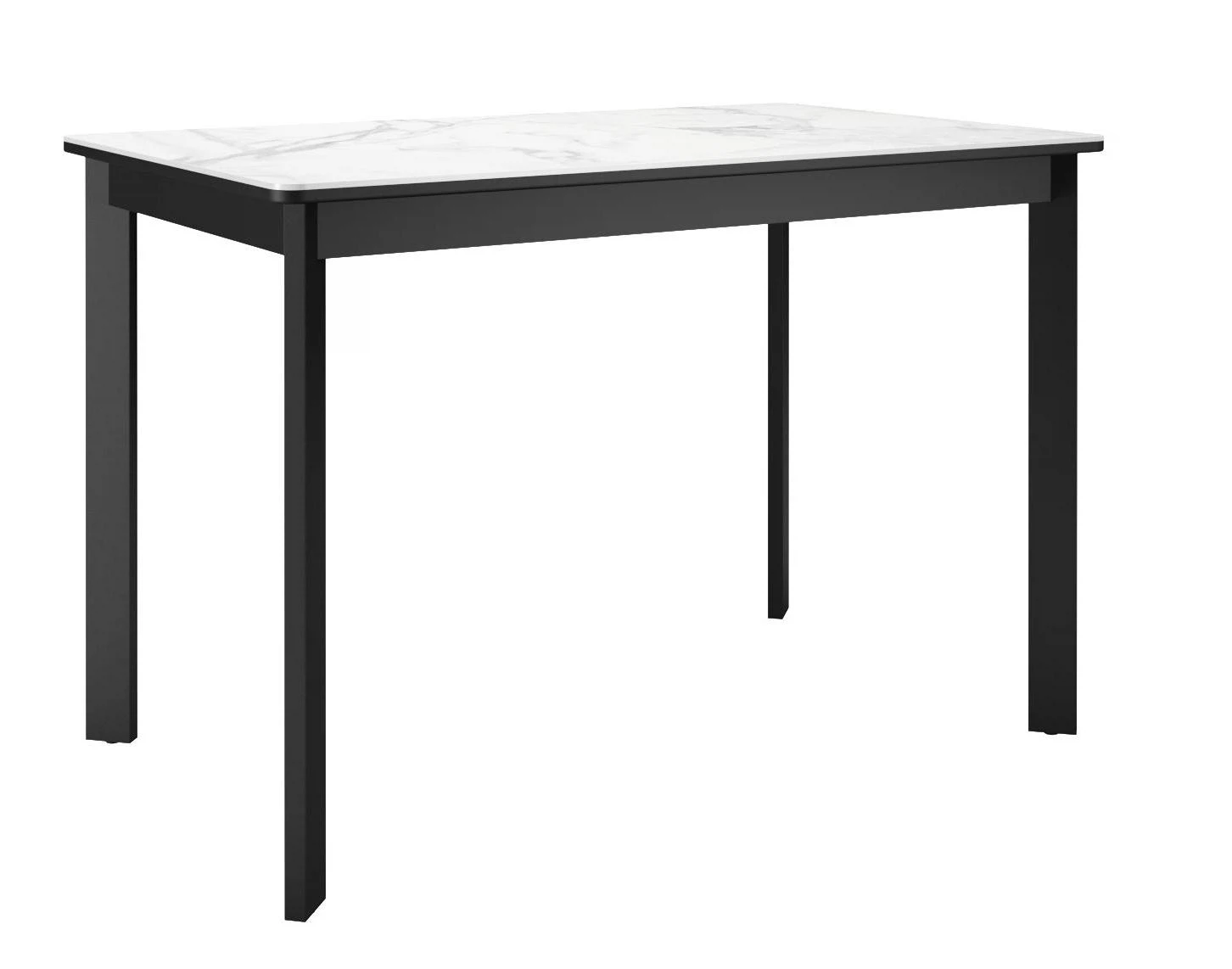 Изображение товара Стол DikLine LK110 Керамика Белый мрамор/подстолье черное/опоры черные