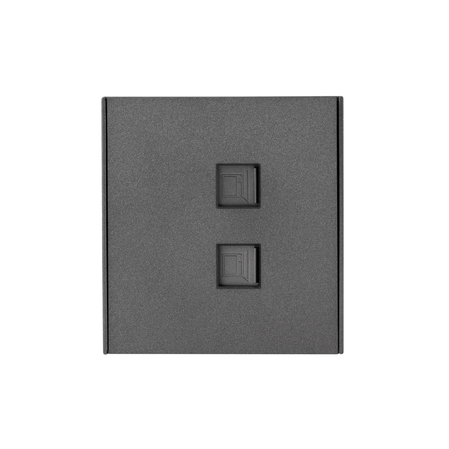 Изображение товара Розетка STRONG компьютерная двойная RJ45+RJ45 кат6 с/у графит KRANZ