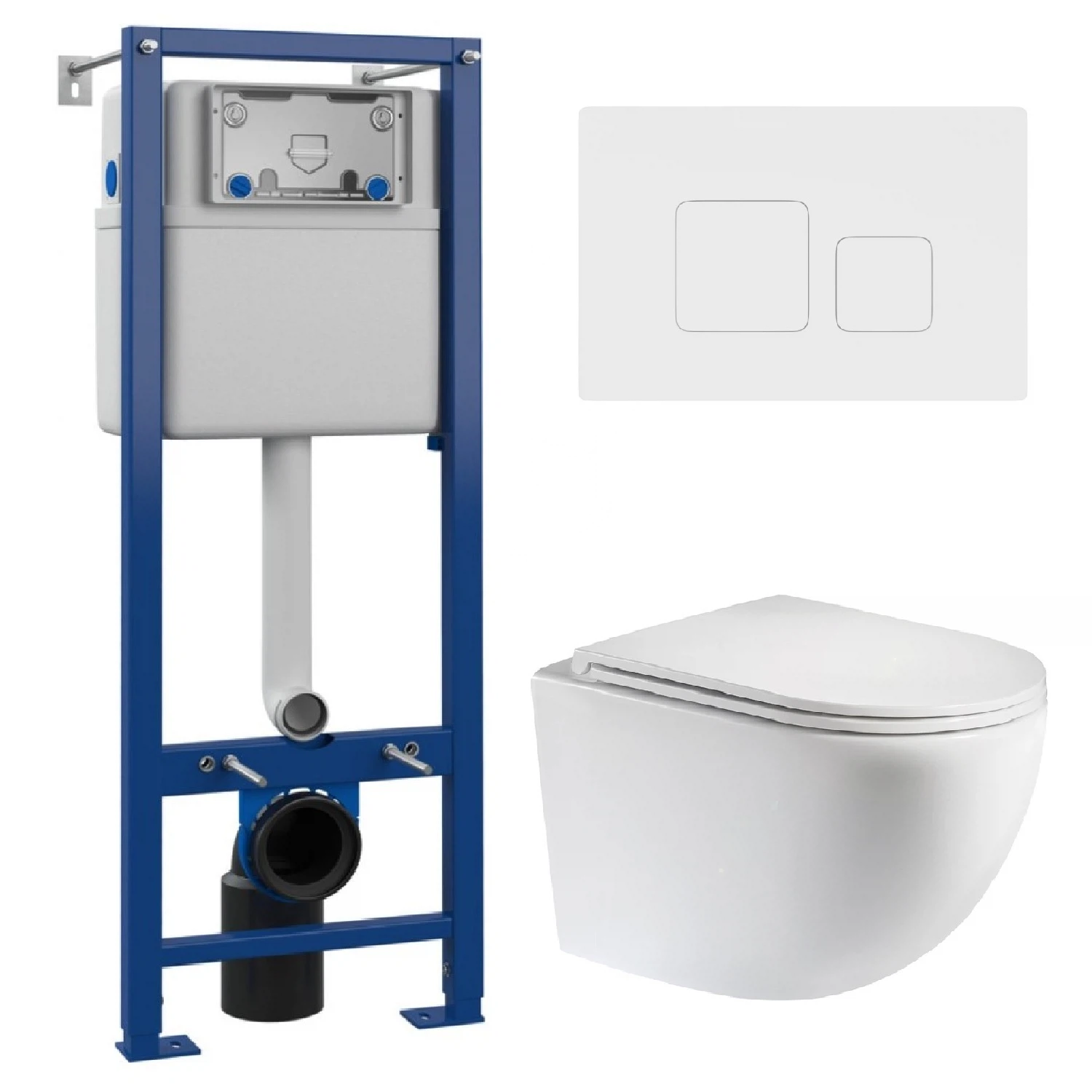 Изображение товара Комплект Maretti 3 в 1: унитаз EA10PBM73-844, инсталляция AC11P5211, кнопка AC12KA-740