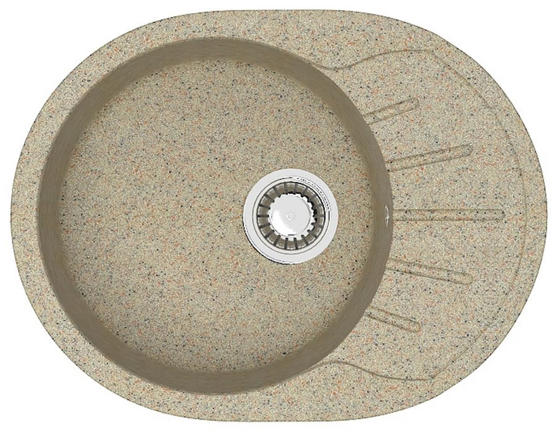 Изображение товара Кухонная мойка Azario Light (575х440х215) Песочная (сифон + герметик)