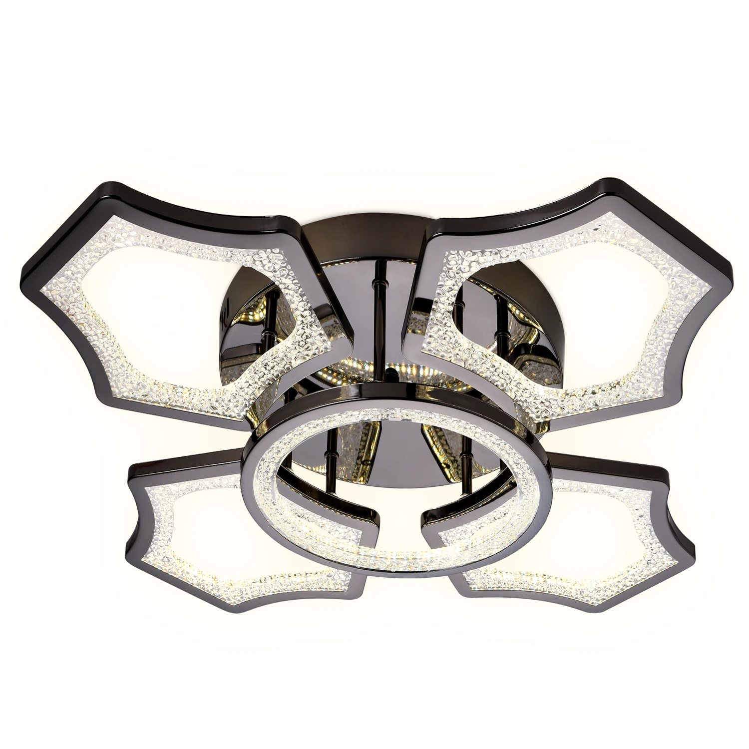 Изображение товара Потолочный светодиодный светильник FA576 с пультом черный хром 106W для натяжных потолков