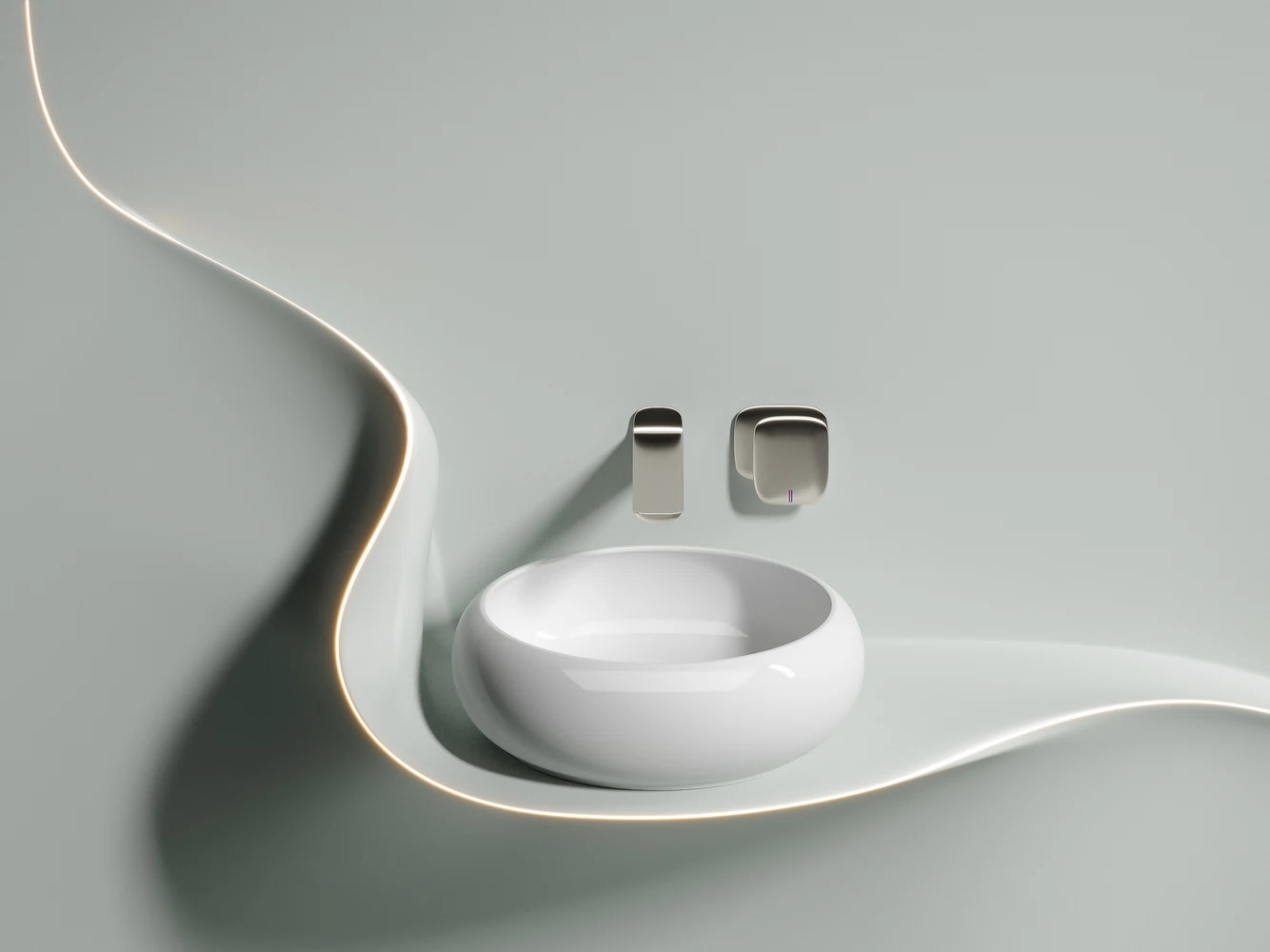 Изображение товара Умывальник чаша накладная круглая Element 360x360x120мм