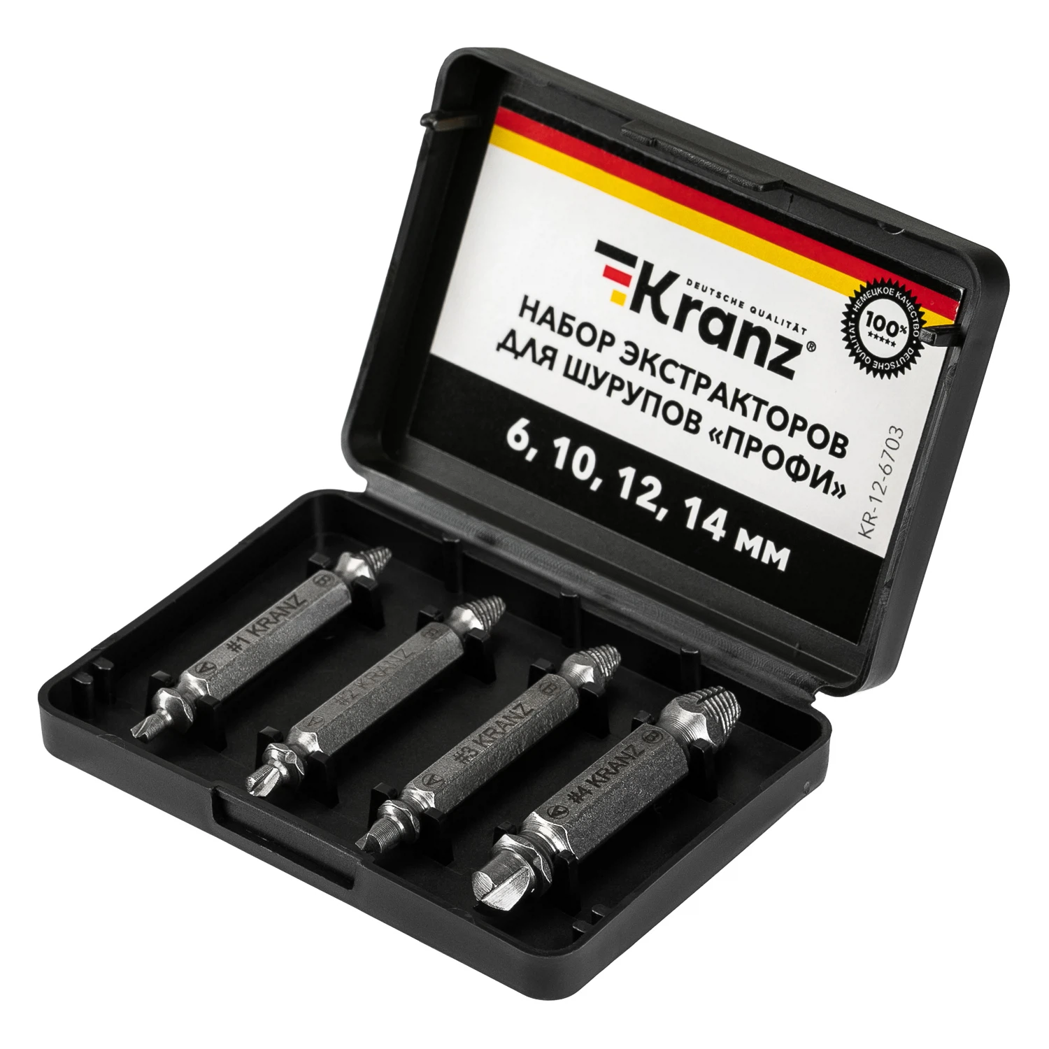 Изображение товара Набор экстракторов для шурупов Профи KRANZ