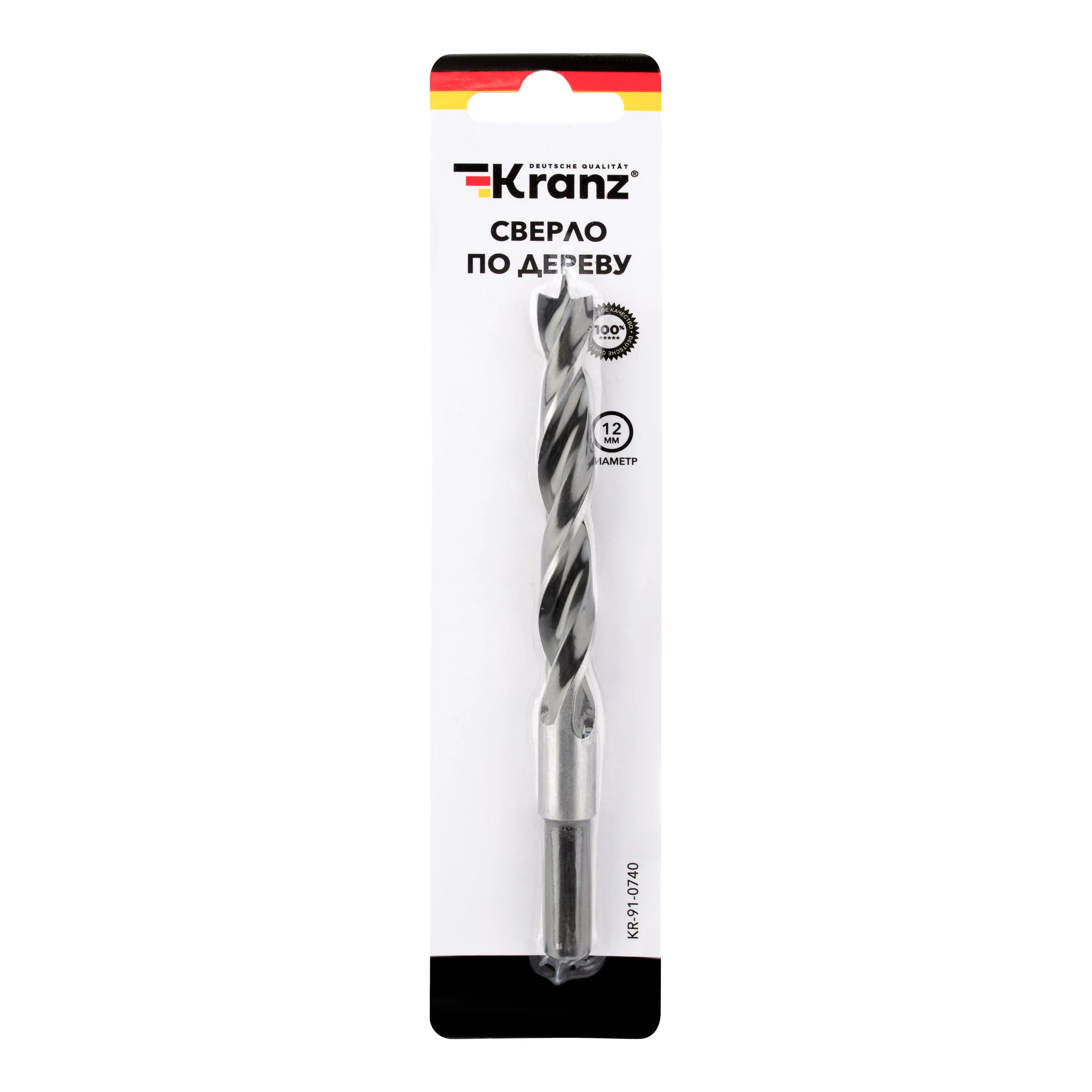 Изображение товара Сверло по дереву Kranz 12х150 мм цилиндрический хвостовик для дрели