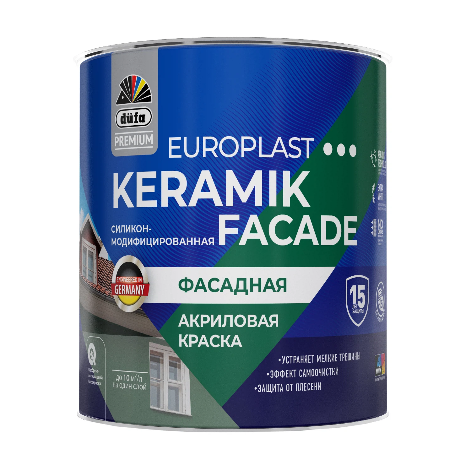 Изображение товара "DufaPremium" ВД краска EuroPlast KERAMIK FACADE  база1  0,9л