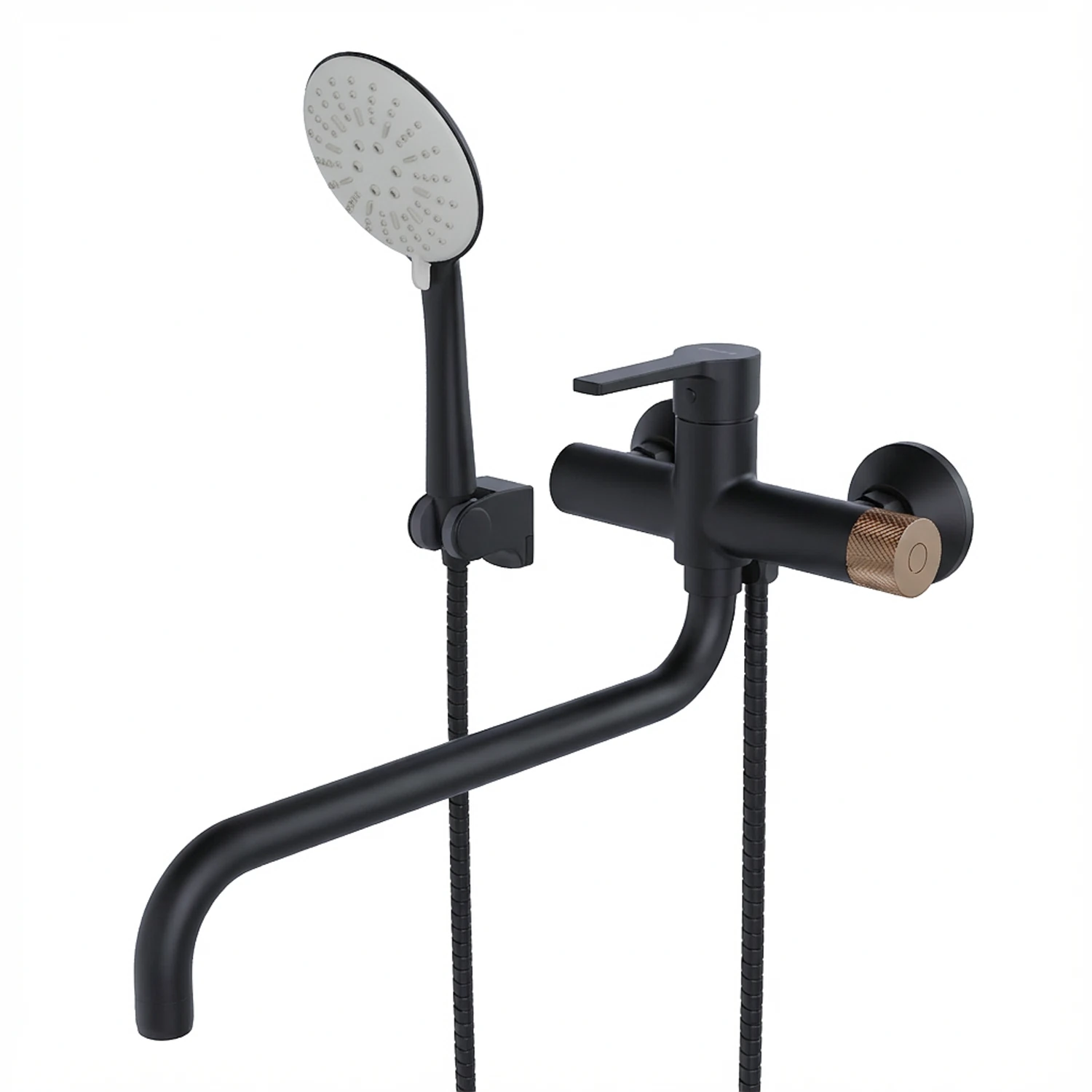 Изображение товара Смеситель для ванны и раковины MIXLINE ML23-02 Round Black черный для ванной комнаты