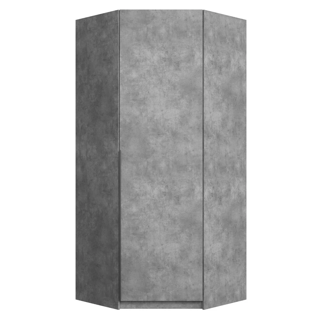 Изображение товара Модуль угловой с дверью и полкам, 95x95x220, Е1, Бетон MOD_GAR_UG_DV_BT