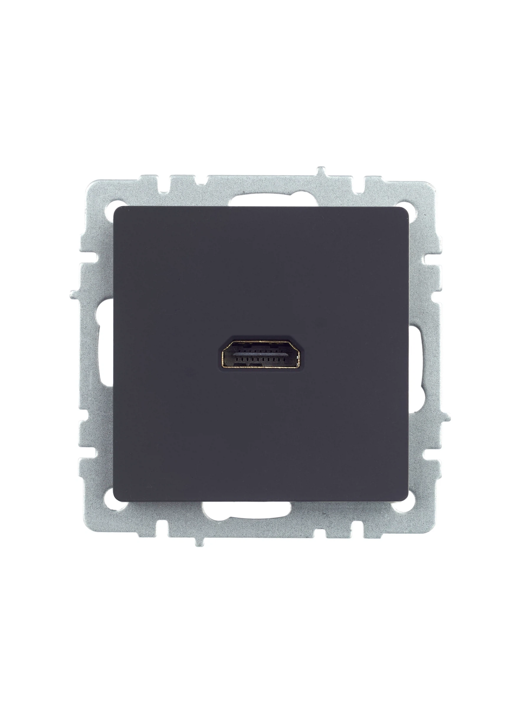Изображение товара Розетка HDMI IEK BRITE BASE Графит РHDMI-0-БрГ.