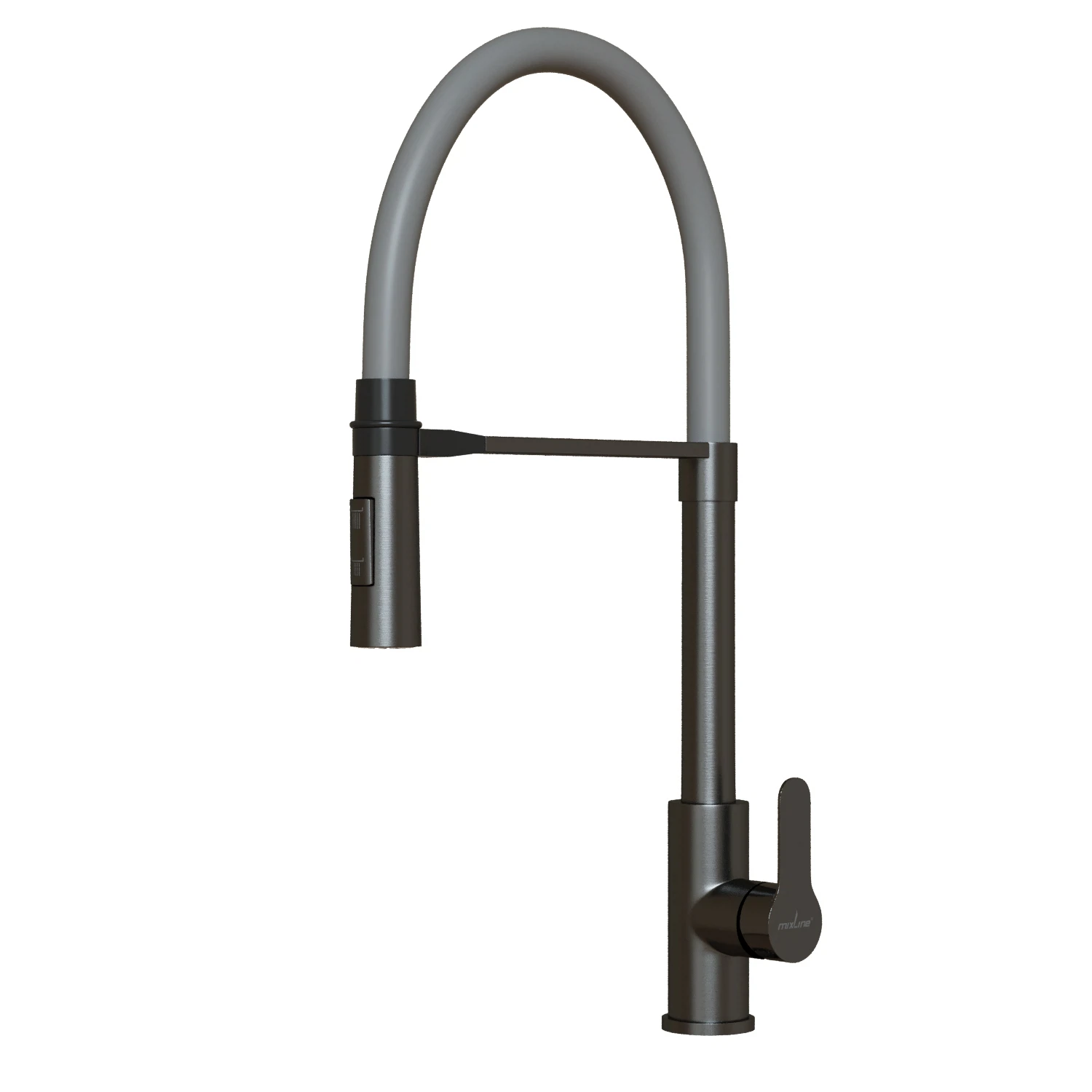 Изображение товара Смеситель для кухни 35k MIXLINE MLSS-0402BL серый с гибким изливом
