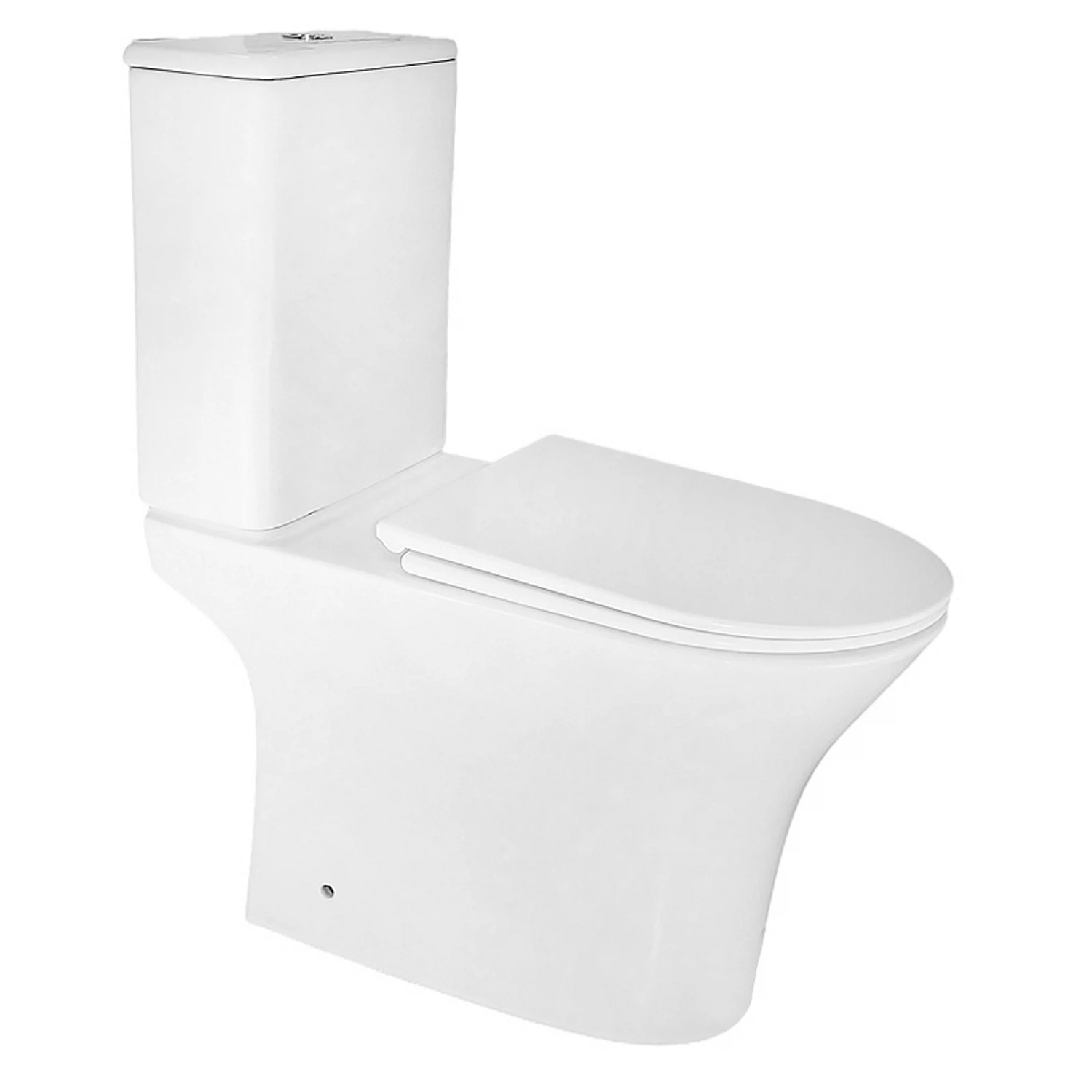 Изображение товара Унитаз напольный с бачком безободковый микролифт Azario Fretta Round AZ-7121A