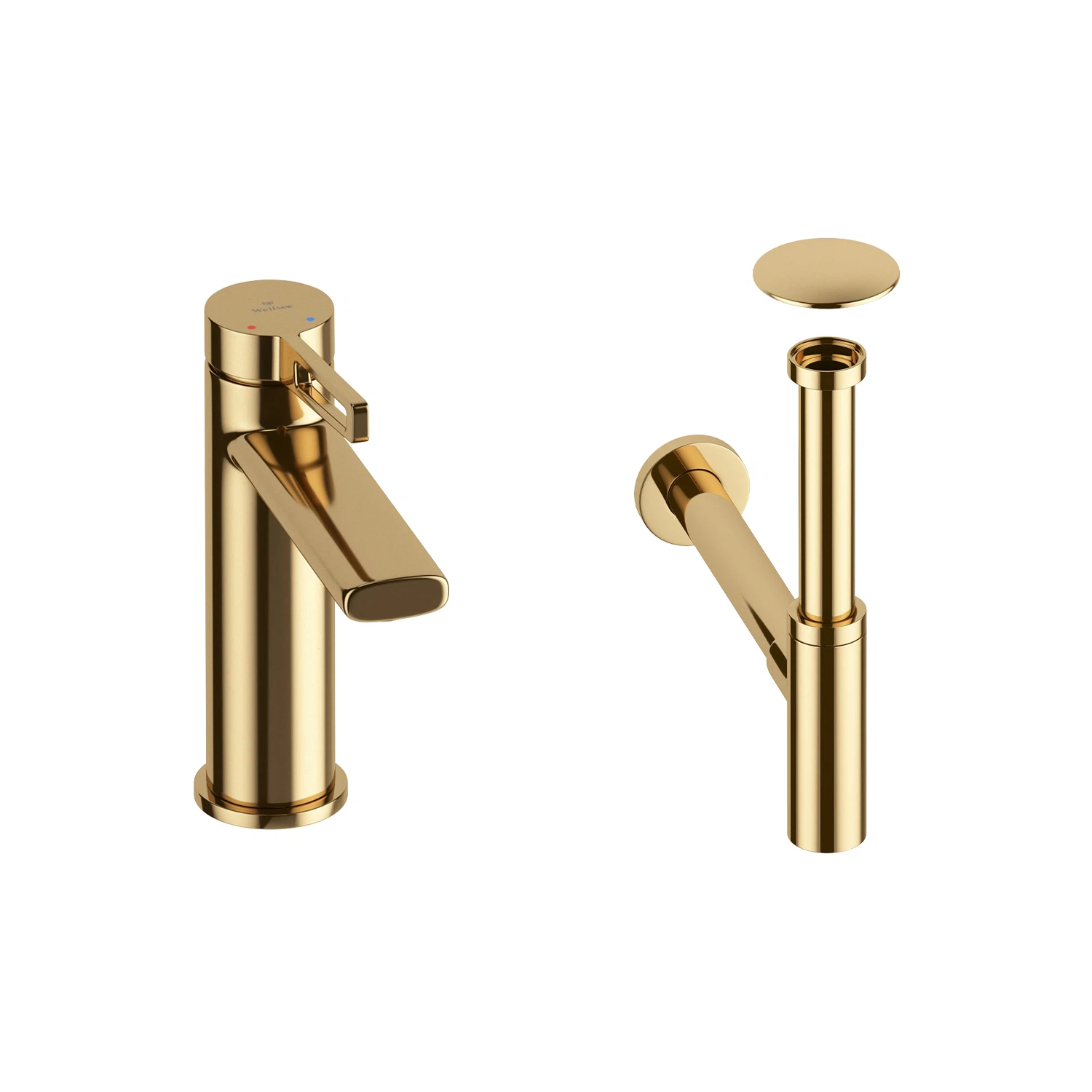 Изображение товара Смеситель Wellsee ONCE! and forever для умывальника Золото