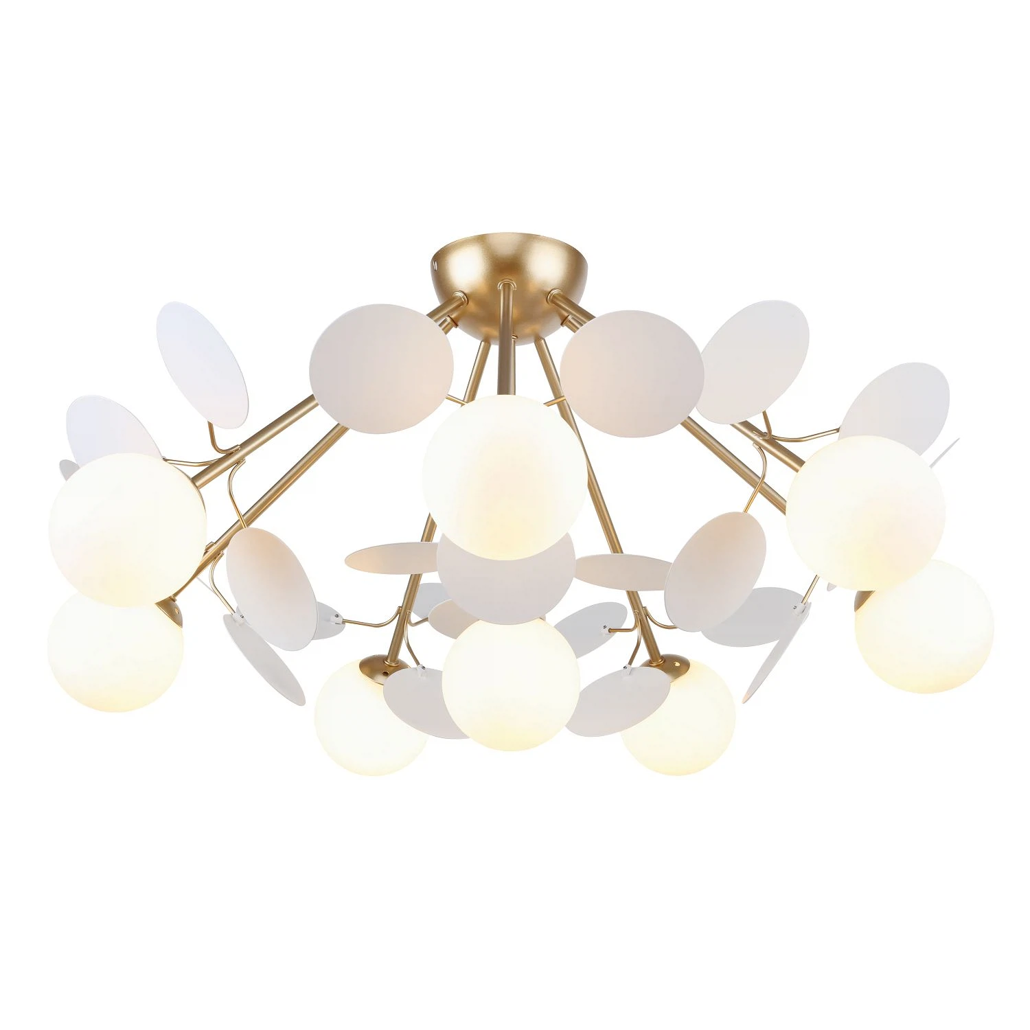 Изображение товара Потолочная люстра Favourite 2771-8P бело-золотая современная G9 8 ламп