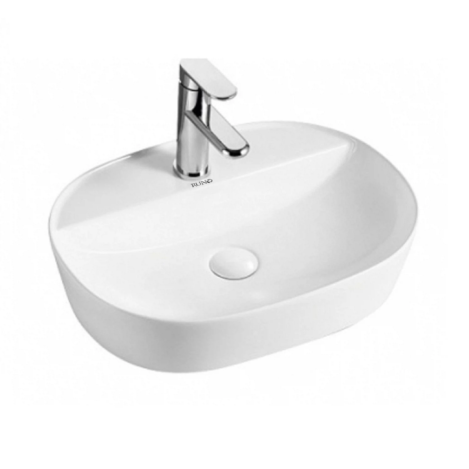 Изображение товара Умывальник мебельный Nuovo 51*39 овальный фарфор белый современный стиль