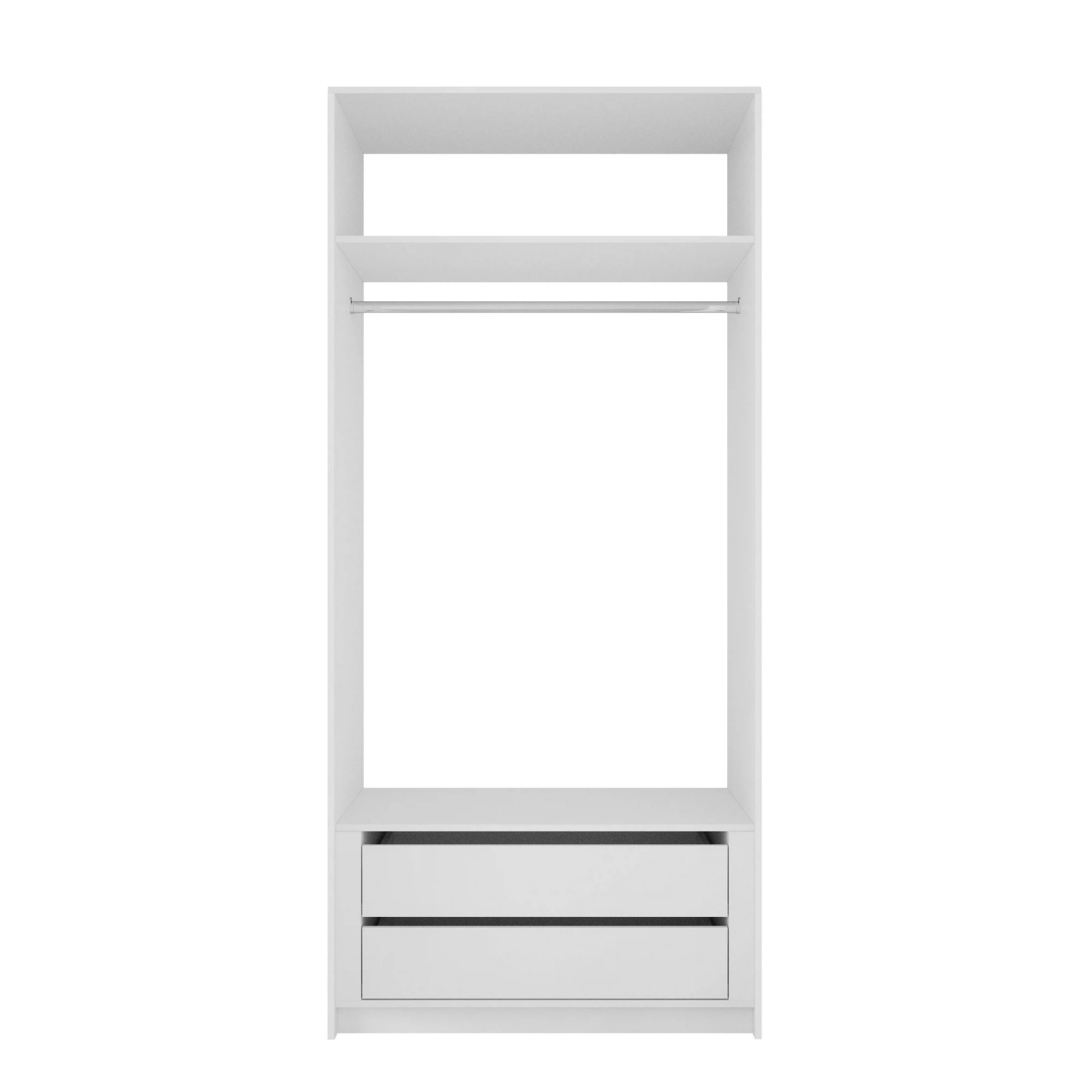 Изображение товара Модуль прямой с полками серии Гардеробная Локер 1008 мм белый