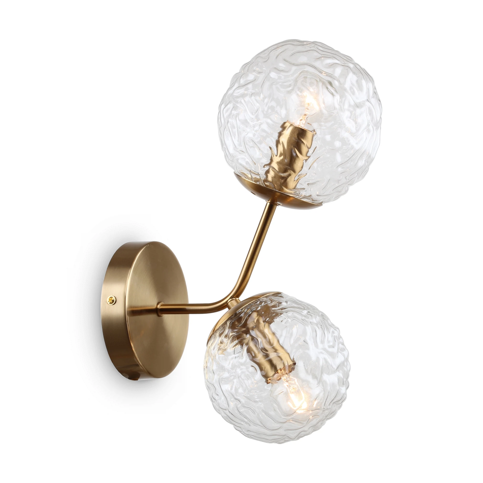 Изображение товара Настенный светильник бра Freya Fluff FR5207WL-02BZ латунь стекло современный стиль