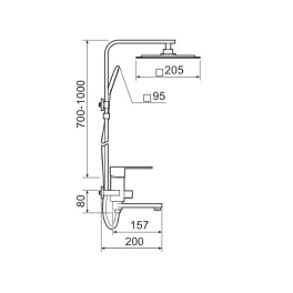 Душевая стойка РМС SL144-009DK