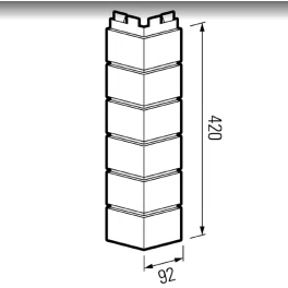 ТН ОПТИМА Угол наружный  КИРПИЧ Серый