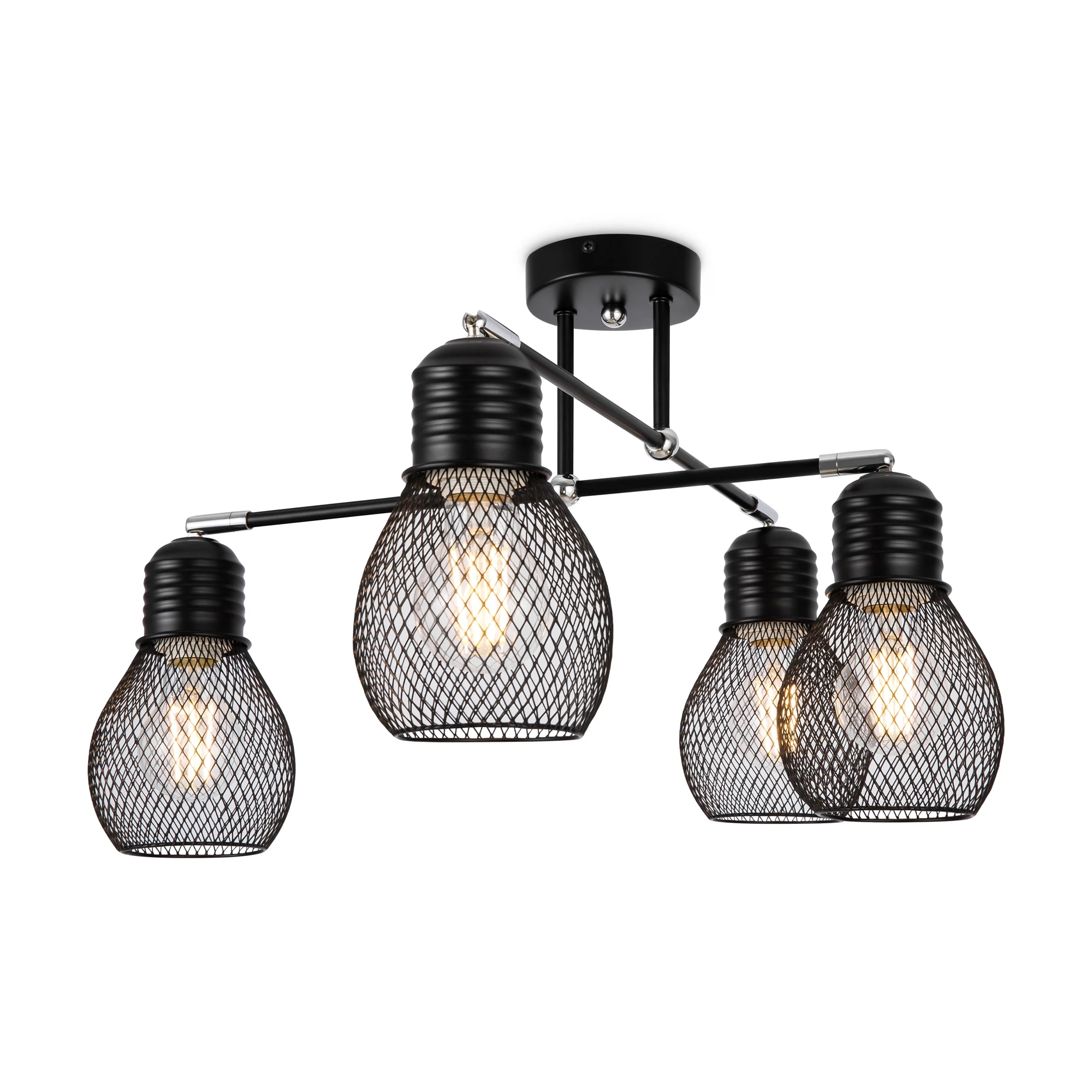 Изображение товара Люстра потолочная FREYA 4 лампы 60 Вт. IP20 Черный FR5069PL-04B